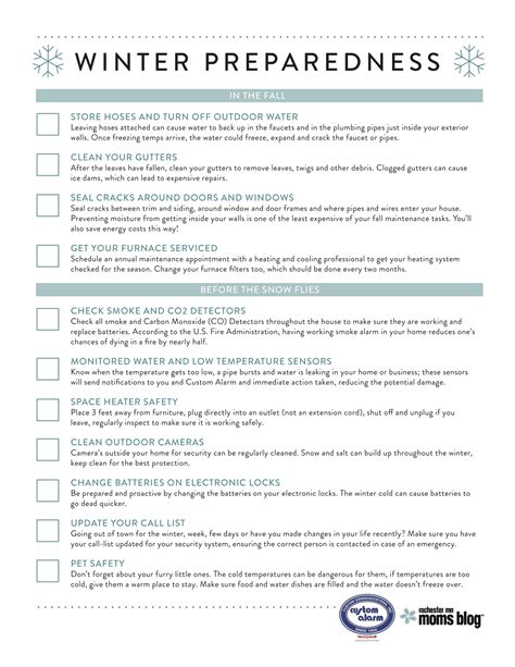 Winter Preparedness Checklist + Free Printable