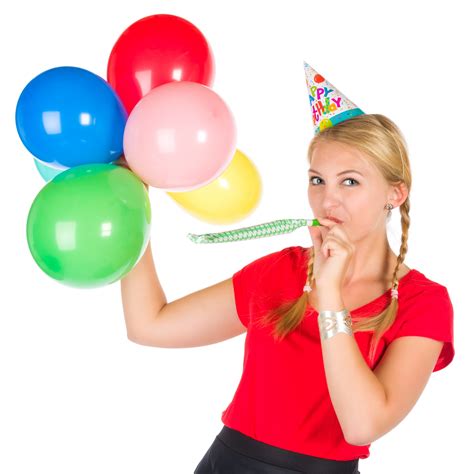 Birthday Girl With Balloons Free Stock Photo - Public Domain Pictures