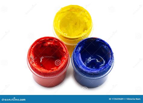 Three Primary Colors Red, Blue, Yellow on a White Background Stock Image - Image of artistic ...