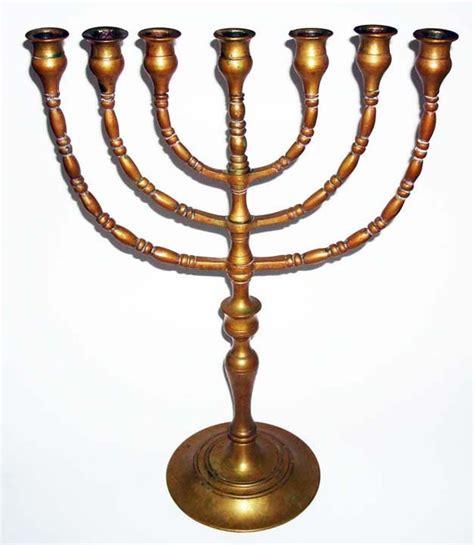 Vintage Brass Temple Menorah