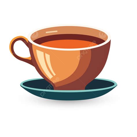 Hand Painted Tea Coffe Cup Icon Vector, Tea Coffe Cup Icon, Hand Painted Tea Coffe Cup, Tea ...