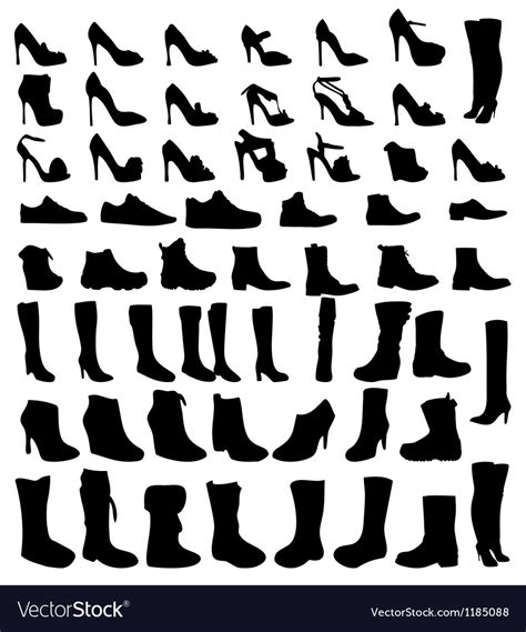 Shoes silhouette eps10 Royalty Free Vector Image