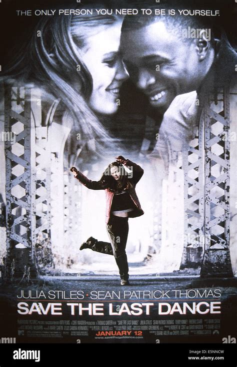 SAVE THE LAST DANCE, US advance poster art, from left: Julia Stiles, Sean Patrick Thomas, 2001 ...