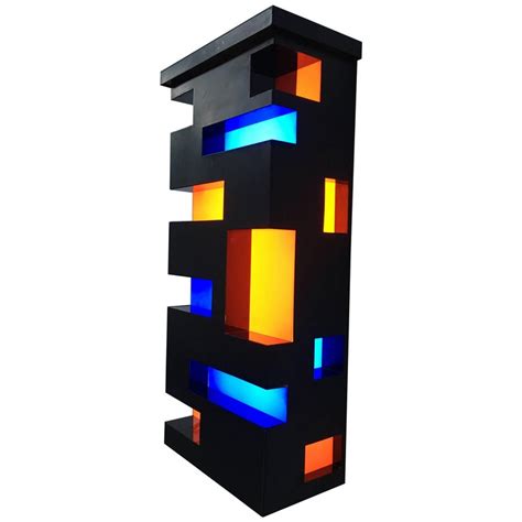 Enameled Steel and Plexiglas 'De Stijl' Style Light Sculpture, Italy, 1970 For Sale at 1stDibs ...