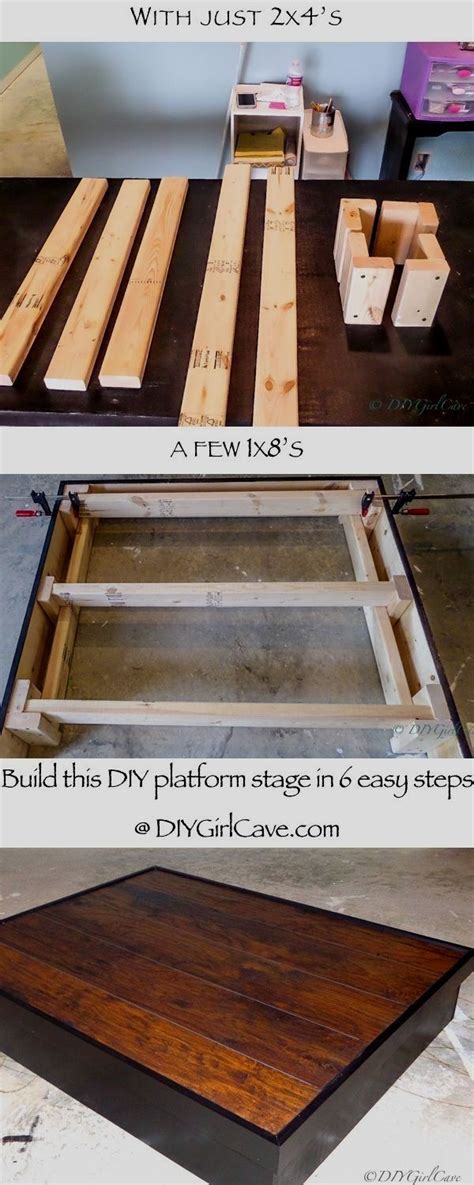 DIY Platform Stage in just a few easy to follow steps. No fancy tools or techniques r .. | Diy ...