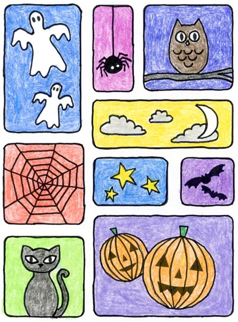 Fun Halloween Symbols to Draw · Art Projects for Kids