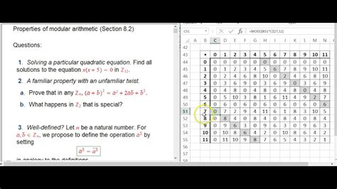 Properties of Modular Arithmetic (Examples, Part 1) - YouTube