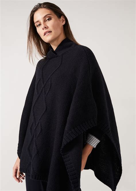 Melly Cable Knit Poncho | Phase Eight