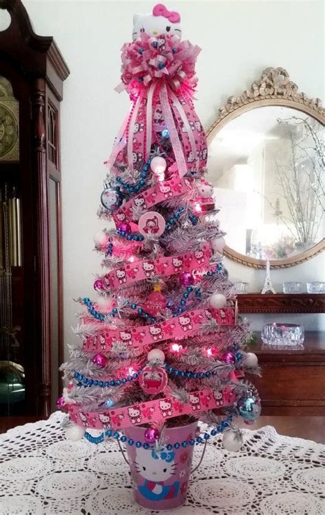 Hello Kitty Christmas Tree-26" Lighted Pink & Blue-Adorable-Over 2 Ft ...