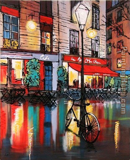 Paul Kenton Paris Cafe painting anysize 50% off - Paris Cafe painting ...