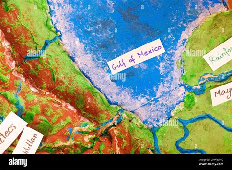 A relief elevation map of the Gulf of Mexico Stock Photo - Alamy