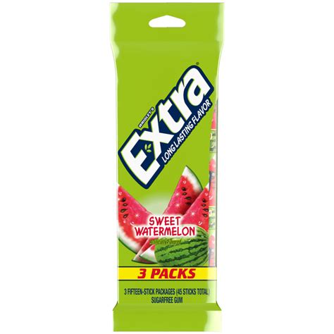 EXTRA Sweet Watermelon Sugarfree Gum, 3-Pack | EXTRA®