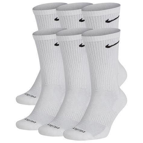 Nike 6 Pack Dri-fit Plus Crew Socks in White/Black (White) for Men ...