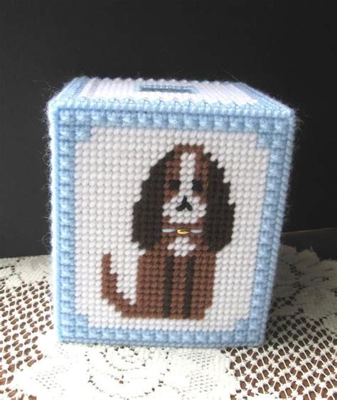 Brown Dog Needlepoint Tissue Box Cover Brown Dog Plastic - Etsy | Plastic canvas tissue boxes ...