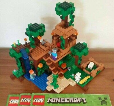 LEGO MINECRAFT 21125 The Jungle Tree House 100% Complete Set, Ocelot Creeper £88.00 - PicClick UK