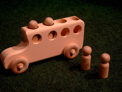 natural Baby and Kids Toys : Wooden School bus Toy