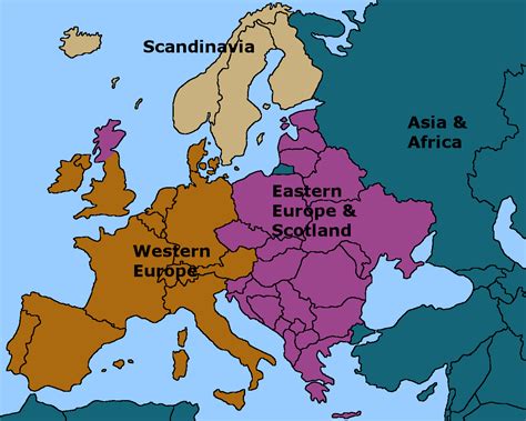 Subdivisions of Europe according to childhood me. (Side note: I have no idea what my logic was ...
