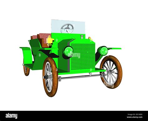 green classic car as a convertible Stock Photo - Alamy