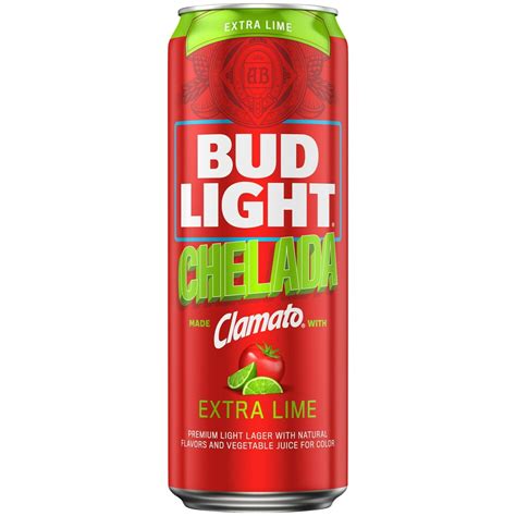 Bud Light Chelada Extra Lime Made with Clamato Beer, 25 fl. oz. Can, 4. ...