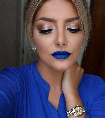 How To Wear Blue Lipstick And Nail The Season’s Look