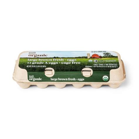 Organic Cage-free Fresh Grade A Large Brown Eggs - 12ct - Good & Gather™ : Target