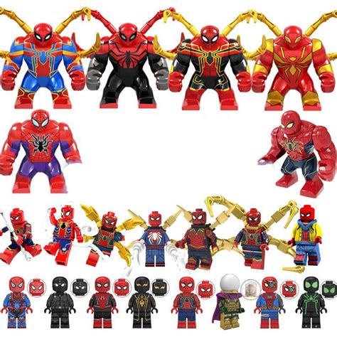 2020 Spiderman Minifigures Compatible Lego Marvel Minifigures Spiderman