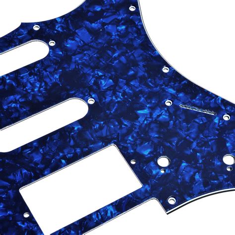 1 HSS 3 Ply Electric Guitar Pickguard Blue Pearl for Fender Strat ...