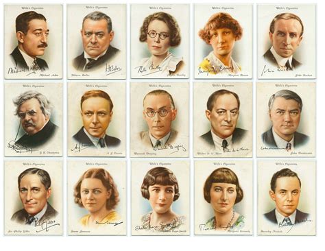 Printable Vintage Famous British Authors Tea Cards 3 Pages | Etsy