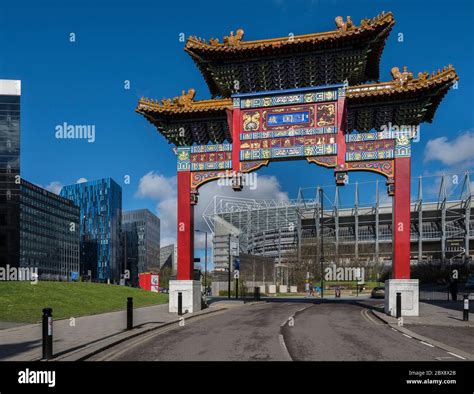 Gateway to Chinatown area of Newcastle upon Tyne with Newcastle United ...