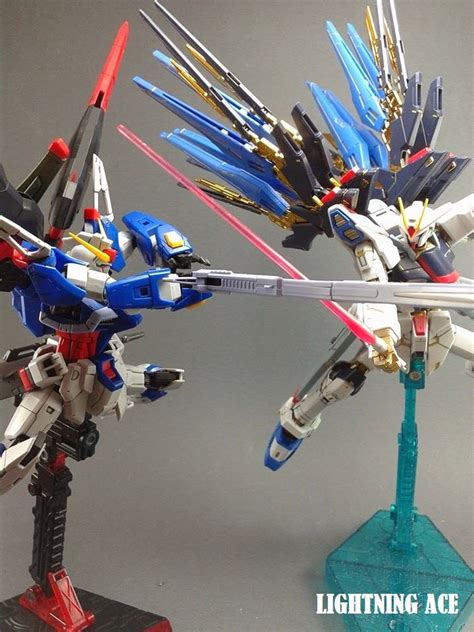 Lightning Ace's gundams: destiny gundam versus strike freedom gundam (Real Grade 1/144)