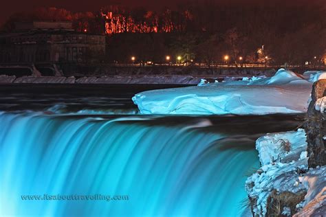 Niagara Falls: A Winter Night Illuminated With Colour