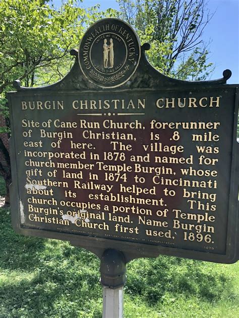 Marker 1679: "Burgin Christian Church" | ExploreKYHistory