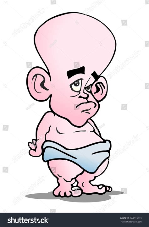 Illustration Baby Big Head On Isolated Stock Illustration 164015813 ...