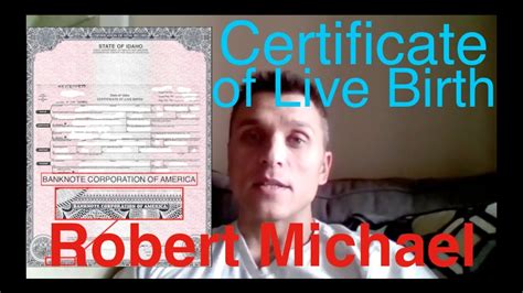 Michael Lavon Robinson Birth Certificate