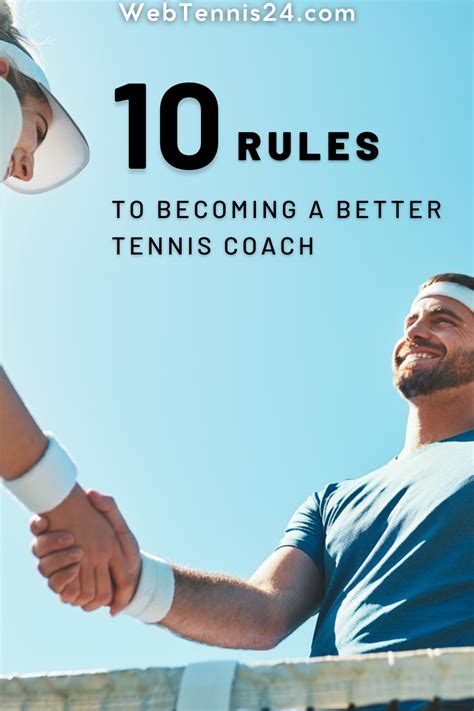 The 10 Commandments For Tennis Coaches | WebTennis24 | Tennis coach, Tennis lessons, Tennis rules