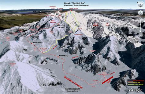 3D Route Diagrams of Denali : Photos, Diagrams & Topos : SummitPost