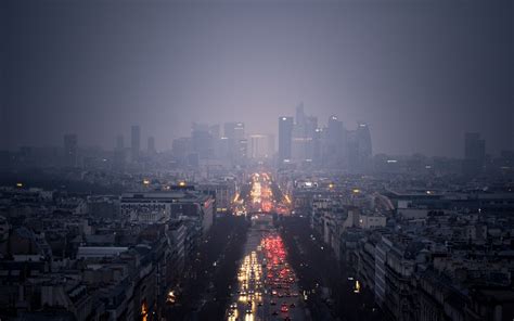 Fond d'écran : Paysage urbain, nuit, Horizon, Gratte-ciel, soir, la ...