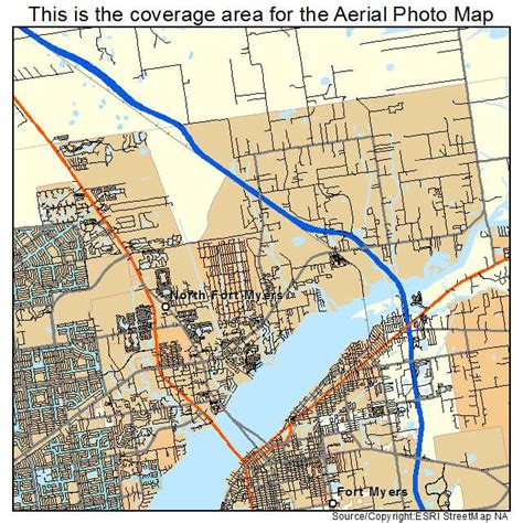Aerial Photography Map of North Fort Myers, FL Florida