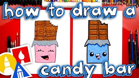 How To Draw A Chocolate Candy Bar | Chocolate candy bar, Art for kids ...