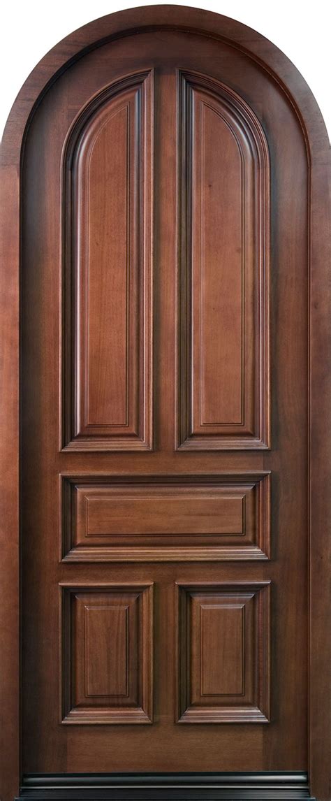 Front Door - Custom - Single - Solid Wood with Dark Mahogany Finish ...