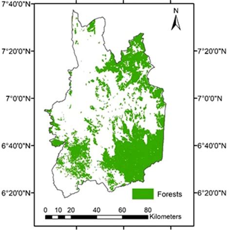 Map of Uva province with the forest areas | Download Scientific Diagram