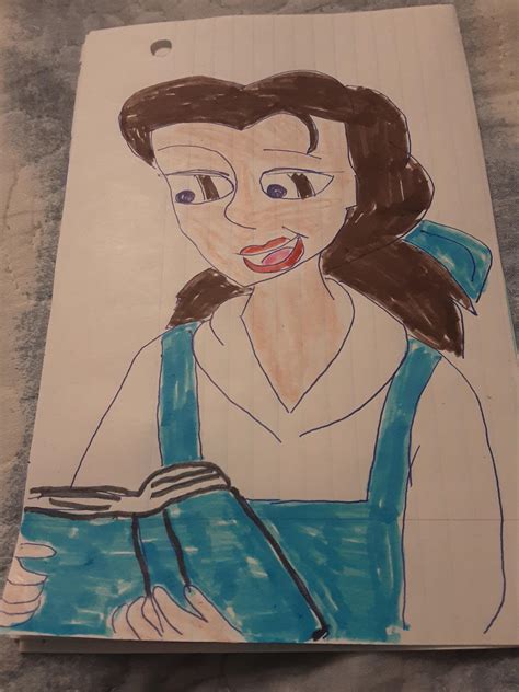 Belle reading her book by aliciamartin851 on DeviantArt