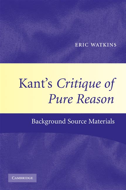 Kant's Critique of Pure Reason