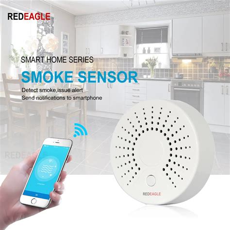 WiFi Smart Smoke Detector Wireless Fire Smoke Sensor Temperature ...