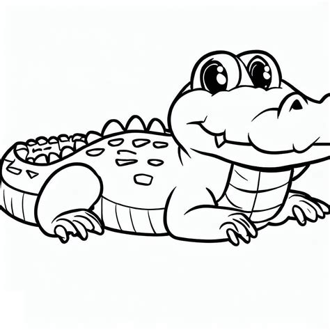 Cute Baby Alligator coloring page - Download, Print or Color Online for ...