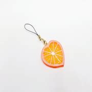 Orange Slice (Heart-Shaped) Keychain | Fake Food Japan