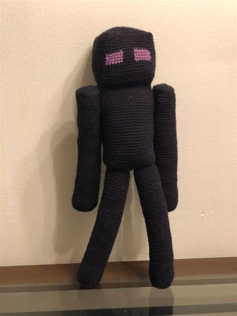 Mincraft Enderman Plush Minecraft Character Cutecroshetatoz - Etsy