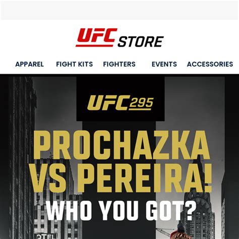 Prochazka vs Pereira! Who you got? - UFC Store