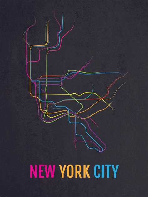 NYC Print New York City Subway Transit Map Poster - Etsy | Nyc print ...