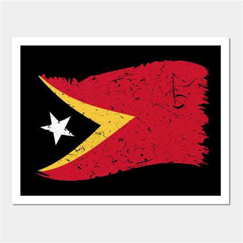 Timor Leste Flag Design Wall And Art Print | Timor Leste Flag | Timor ...